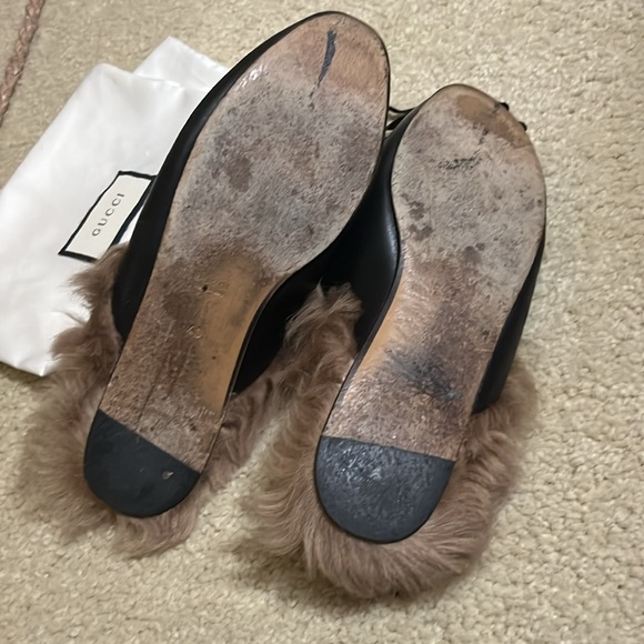 Auth GUCCI PRINCETOWN Fire Mules Slides HORSEBIT Shoes 40 Loafer - Picture 6 of 10